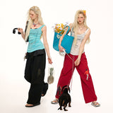 ホットガール レターウエストTシャツ