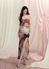 Chiffon Halter Mermaid Dress