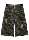 Casual Camouflage Denim Shorts