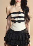 Lace sleeveless slim Waist to Look Top