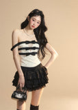 Lace sleeveless slim Waist to Look Top