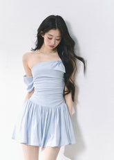 女性用ウエストを絞ってスリミングするドレス