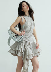 Handmade Irregular Ruffle Sculpture Dress