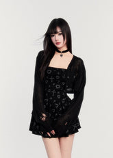 Thorn Heart Ruffle Dres