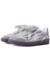 Vintage Mesh-Layered Board Shoes