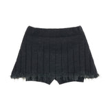 College style short sweater tops with fur pit short skirt pants