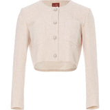 サテンのラペルが付いたテーラードブレザー