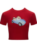 Round neck top short sleeved t-shirt