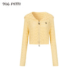 スリムフィット ホロー ショートカーディガン