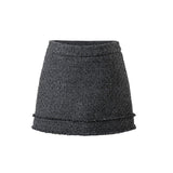 Gray Square Neck Cinched Two-Piece Set