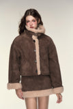 Retro Maillard Fur Skirt Set