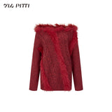 Off-shoulder design with wool knit sweater top