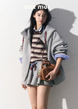 Miu-Inspired Baseball Jacket Skirt Set