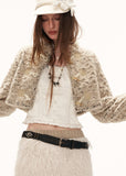floral short jacket women, y2k cropped jacket, western style jacket women, small turtleneck jacket, loose fit fashion jacket, autumn winter street jacket, high fashion women outerwear, trendy short jacket, textured floral jacket, mamc jacket style, statement street jacket, modern western jacket, unique women top, y2k fashion outerwear, chic cropped jacket