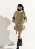 Time for Flowers to Bloom Pleated Trench Silhouette