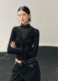 high neck lace top women, mesh base layer women, korean minimal inner top, sheer lace winter top, elegant layering top women, refined mesh long sleeve, lace underwear style top, minimalist women innerwear, soft stretch mesh top, feminine winter base layer, aomalm lace style, delicate lace mesh top, modern women basics, versatile inner top, understated luxury women clothing