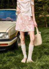 Dressy baby pink two-piece set for women