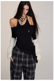 Off-shoulder two-wear T-shirt top