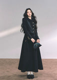 french two piece set women, miu style jacket set, noble lady outfit, autumn winter elegant set, kyoto rich daughter set, fw25 luxury two piece, black maxi skirt set, french cropped jacket outfit, elegant winter ensemble