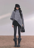 british muse cloak, knit sweater cloak, cable knit cape, french knit shawl, winter knitted cape women, twist knit cloak top, elegant knit outerwear, korean style knit cape, autumn winter knitwear, oversized knit shawl, chic cloak sweater, warm cable knit top, french luxury knitwear, nom alm style knit, womens winter fashion 2025