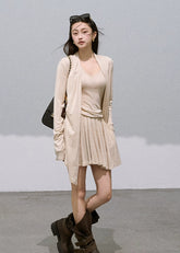 マドリッドの素敵なニットカーディガン&ドレスセット