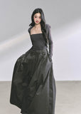 korean long dress, french hepburn maxi dress, korean fashion long sleeve dress, elegant black gown, autumn maxi dress women, waist slimming long skirt, seoul style formal dress, korean elegant outfit 2025, black hepburn style dress, feminine long sleeve maxi, korean boutique dress, chic minimalist maxi, classy black evening dress, elegant korean clothing, nom alm dress