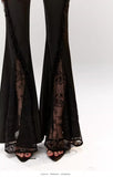 Original lace flared pants high waist