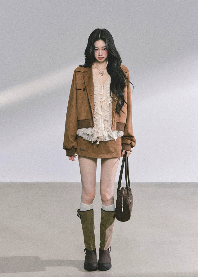 lace ruffle blouse, sheer lace long sleeve top, pure desire korean top, french romantic ruffle shirt, autumn lace blouse women, sexy cut out lace top, korean american fashion top, cream lace frill top, elegant lace t-shirt, soft girly lace outfit