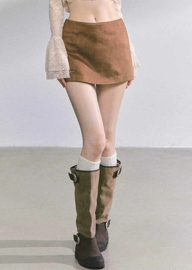 woolen suit set, lace layered top, french autumn outfit, hepbum style jacket, suede mini skirt set, korean fashion three piece, fall winter women's set, caramel jacket outfit, lace camisole top, elegant wool suit women