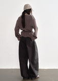 JNYLON earth tone shirt women, Korean stylish wide sleeve blouse, neutral long streamer shirt, modern Korean fashion shirt, chic natural style womenswear, long tie blouse Korean fashion, relaxed wide sleeve shirt women, trendy Korean street chic top, minimalist earth color blouse women, lightweight urban fashion shirt, Korean aesthetic long sleeve blouse, stylish neutral layering shirt