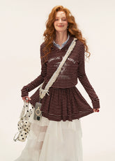 Striped Hoodie Dress