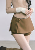 korean blazer shorts set, french british suit set women, autumn two piece blazer set, korean streetwear suit outfit, chic brown suit women, office style korean fashion, pleated culotte suit set, hepburn style blazer outfit, elegant two piece set women, seoul fashion brown suit, vintage french blazer look, korean professional outfit women, brown jacket mini skirt set, modern chic korean suit, high end autumn fashion set