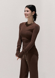 Soft Knit Pullover & Bootcut Pants Set Casual Lounge Edit
