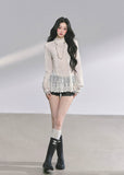 lace high neck top, ivory lace blouse, sheer lace peplum shirt, Korean lace aesthetic, French lace top, slim fit lace tee, hollow lace long sleeve, feminine lace blouse, elegant lace top women, autumn lace shirt, romantic lace fashion, soft girl lace top, Korean preppy lace style, delicate lace clothing, lace layering top