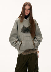 graphic hoodie women, y2k hoodie sweatshirt, rabbit print hoodie, star graphic hoodie, loose fit hoodie women, street style sweatshirt, fall winter hoodie women, lazy fit hooded top, trendy graphic sweatshirt, mamc hoodie style, casual street hoodie, oversized hoodie women, fashion printed hoodie, cozy winter sweatshirt, y2k streetwear hoodie