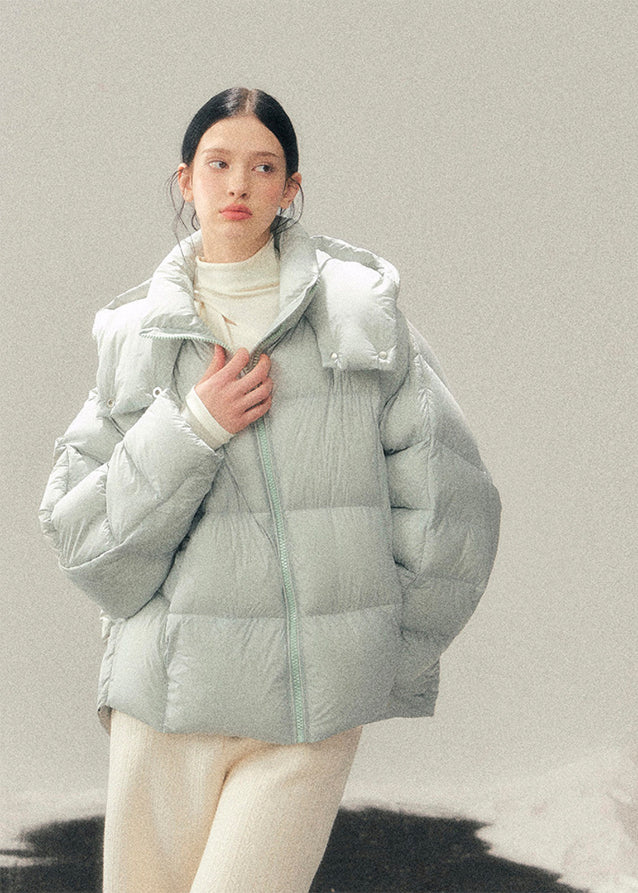 AOMALM down jacket, white duck down jacket women, bread puffer jacket, Korean winter down coat, thickened winter jacket women, warm puffer jacket, oversized down jacket women, soft feminine winter coat, winter down outerwear, Korean aesthetic puffer, cozy winter jacket women, lightweight down coat, high collar down jacket, snow winter jacket
