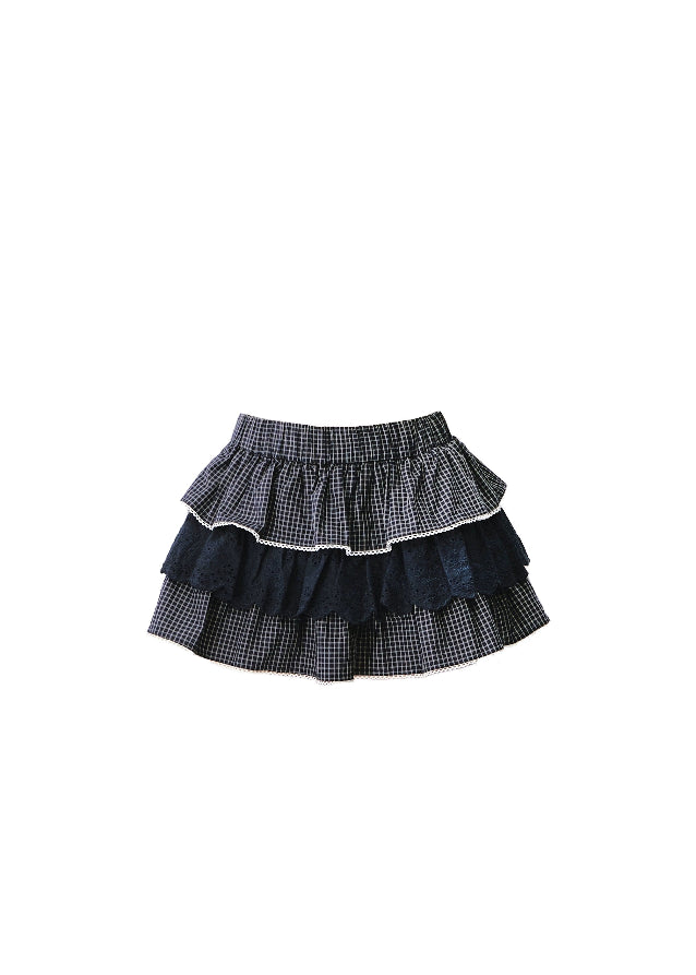 Fragileheart lace set, gingham blouse skirt, luxury Korean fashion, elegant two-piece outfit, soft preppy K-fashion, 2025 fall collection, quiet luxury style, pastel noir aesthetic, romantic layered skirt, modern feminine fashion, luxury womenswear, Korean academic outfit, chic lace two-piece dress, graceful preppy look, soft vintage fashion