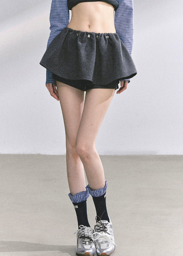 korean mini skirt, woolen puff skirt, black short skirt women, korean autumn outfit, hot girl umbrella skirt, trendy korean clothing 2025, seoul street fashion skirt, elegant french mini skirt, wool balloon skirt, nom alm skirt, korean style short skirt, puffy mini skirt outfit, modern korean fashion, kpop girl outfit, fashion streetwear women