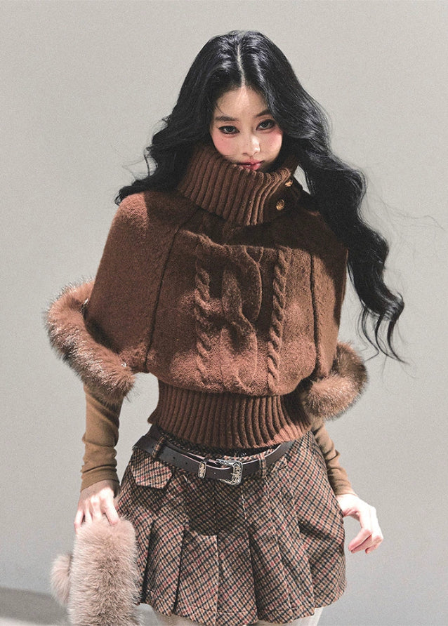 mohair turtleneck sweater women, grey twist knit top, korean autumn winter sweater, cable knit high neck top, soft mohair knitwear, plush sleeve sweater, fw25 korean fashion, warm winter knit top, elegant grey sweater women