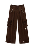 fringe pocket corduroy pants, retro corduroy trousers women, loose straight fall pants, american vintage slacks women, fw2025 streetwear pants, wide leg retro cord pants, korean retro fashion women, casual fringe pocket trousers, nowa tokyo vintage street style