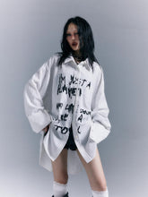 Printed Long Sleeve Shirt Loose