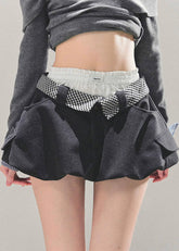 snow footprints skirt, AOMALM skirt, Korean plaid mini skirt, winter puff skirt, flower bud skirt, A-line plaid mini, Kochi plaid skirt, miu style skirt, winter mini skirt women, Korean fashion skirt 2025, cute puff mini skirt, autumn winter skirts, high waist puffy skirt, bud silhouette mini, stylish short skirt women, K-fashion A-line skirt, bubble hem skirt, plaid waistband skirt, feminine Korean outfit, winter street style skirt