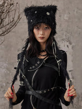 パンクな子猫の耳帽子