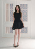 lace chiffon patchwork dress, sleeveless mini dress, A-line mini dress, feminine vacation dress, cream mini dress, romantic lace dress, Korean feminine dress, chiffon mini dress, soft girl dress, resort mini dress, summer date dress, elegant sleeveless dress, lace bodice dress, lightweight summer dress, vacation outfit for women
