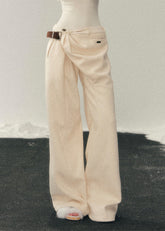 AOMALM winter pants, Korean fleece trousers women, wide-leg winter pants, belted fleece pants, Korean style winter trousers, soft fleece pants women, high waist wide pants, cozy winter bottoms, feminine wide-leg pants, Korean aesthetic clothing, winter casual trousers, relaxed fit winter pants, minimalist winter wear, soft drape trousers women, warm fleece pants
