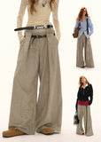 Double-Waist Plaid Trousers