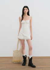 Pink Textured Off‑Shoulder Top