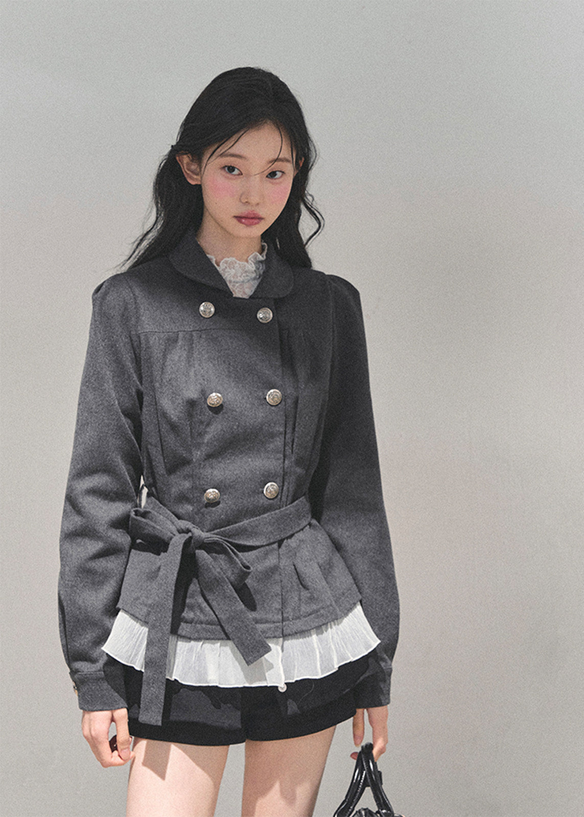 AOMALM blazer, French style blazer women, Korean feminine blazer, winter women blazer, waist tie blazer, tailored blazer women, soft structure blazer, elegant winter jacket women, Korean fashion blazer, French chic outerwear, slim fit blazer women, autumn winter blazer, feminine jacket women, casual dressy blazer, Korean aesthetic clothing