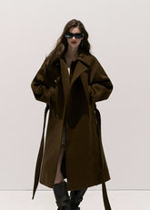 Stand-Collar Wool Coat