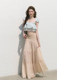oakmoo top, lyocell resort top, ruffle cami top, lace trim summer top, feminine resort top, blush summer camisole, gentle summer top, vacation outfit top, romantic ruffle top, elegant strap top